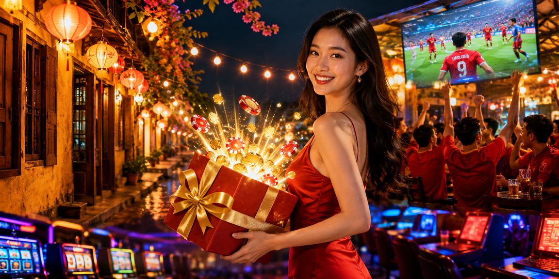 Chợ đêm Hội An gợi bối cảnh người dùng xem lịch thi đấu và odds